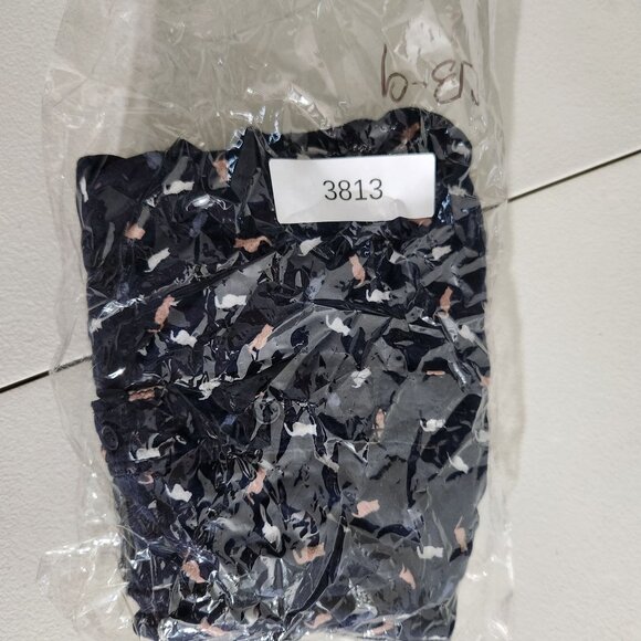 Loft Blouse Cat Print Long Sleeve XL Navy Blue - Picture 11 of 11